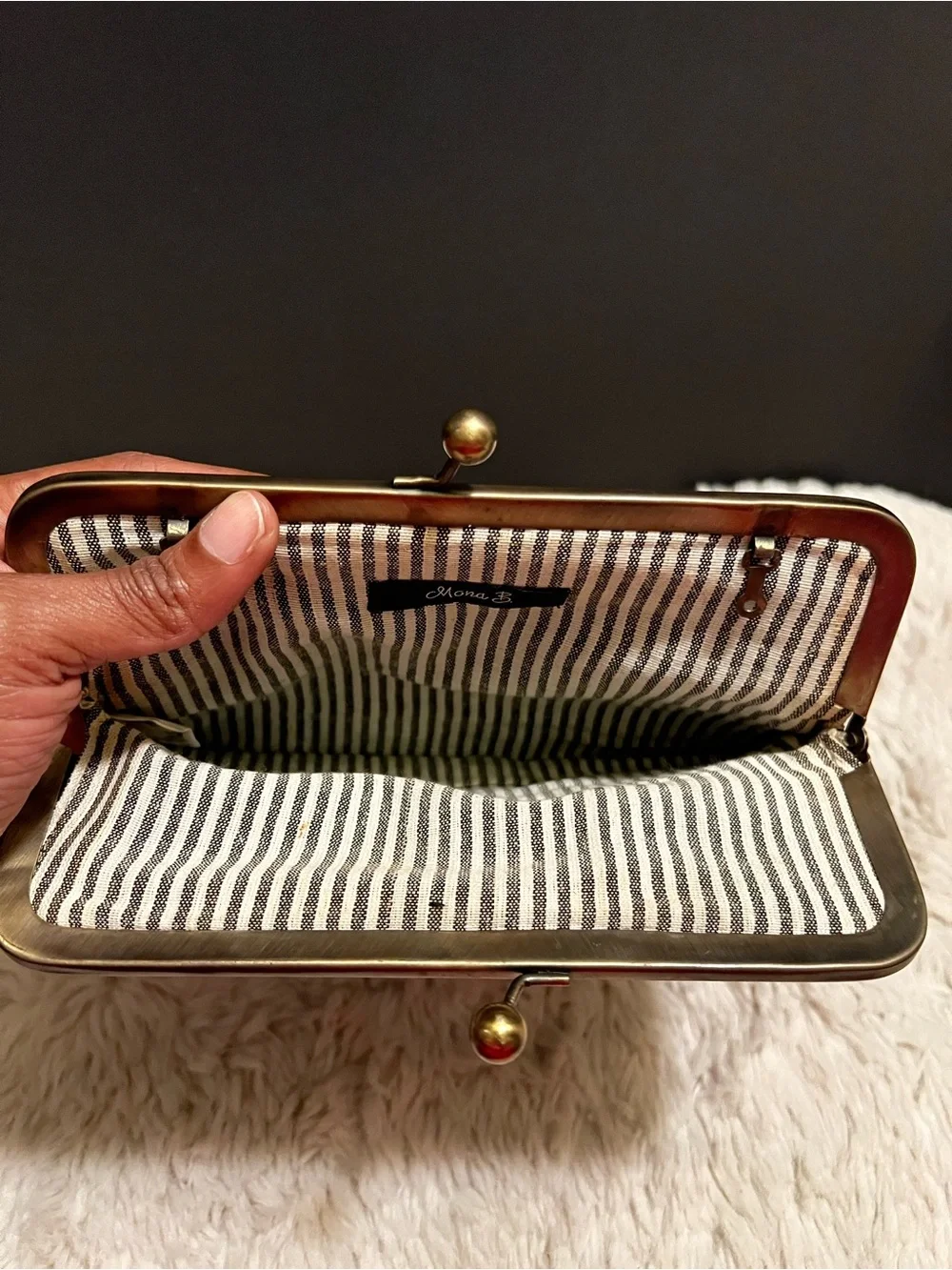 Bundle of various bags. Wallets, change purses
